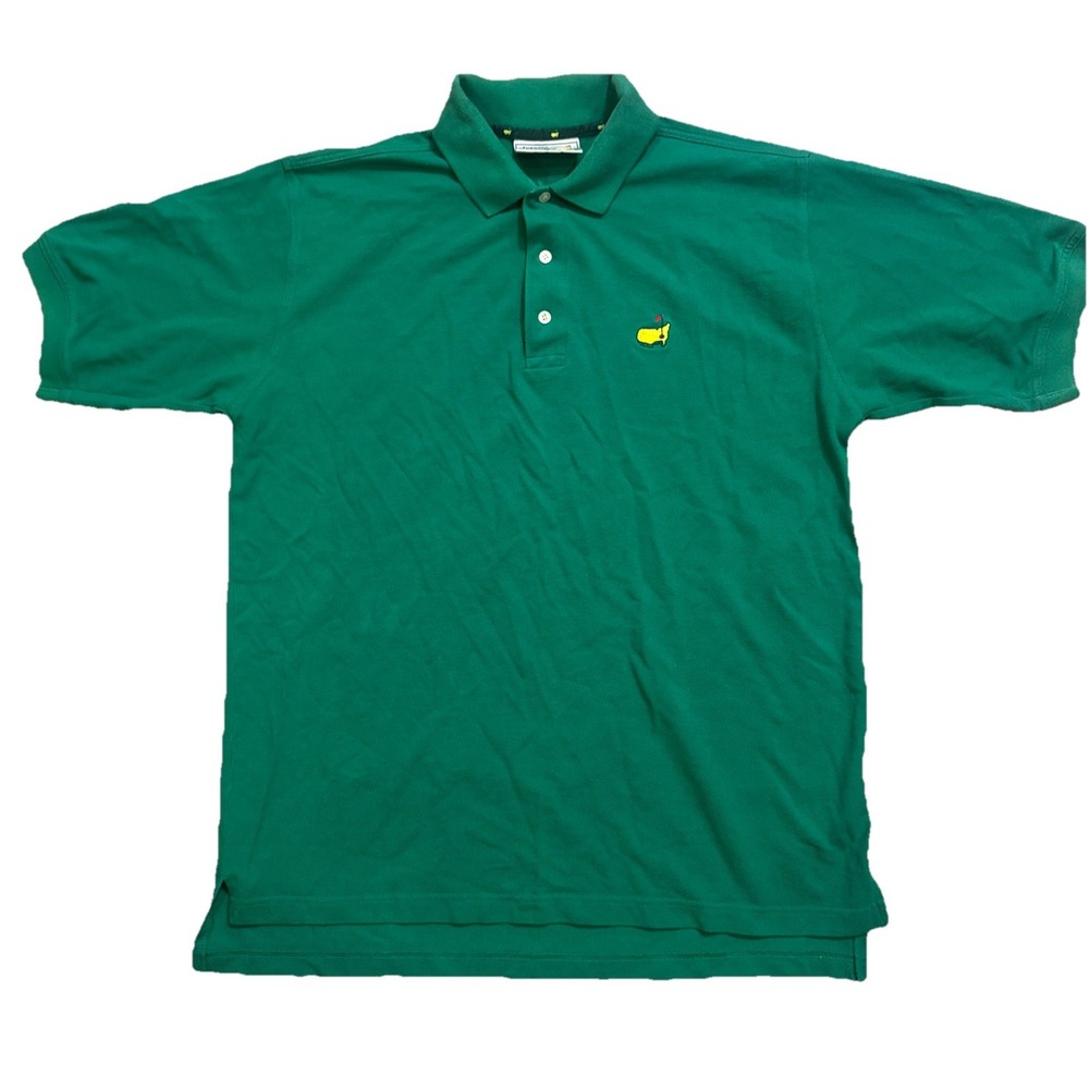Slazenger Polo Shirt‎ Men's Large Green Augusta National Golf Shop Masters